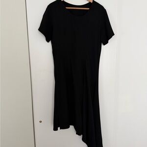 Ann Demeulemeester Black Asymmetrical Sheath Dress